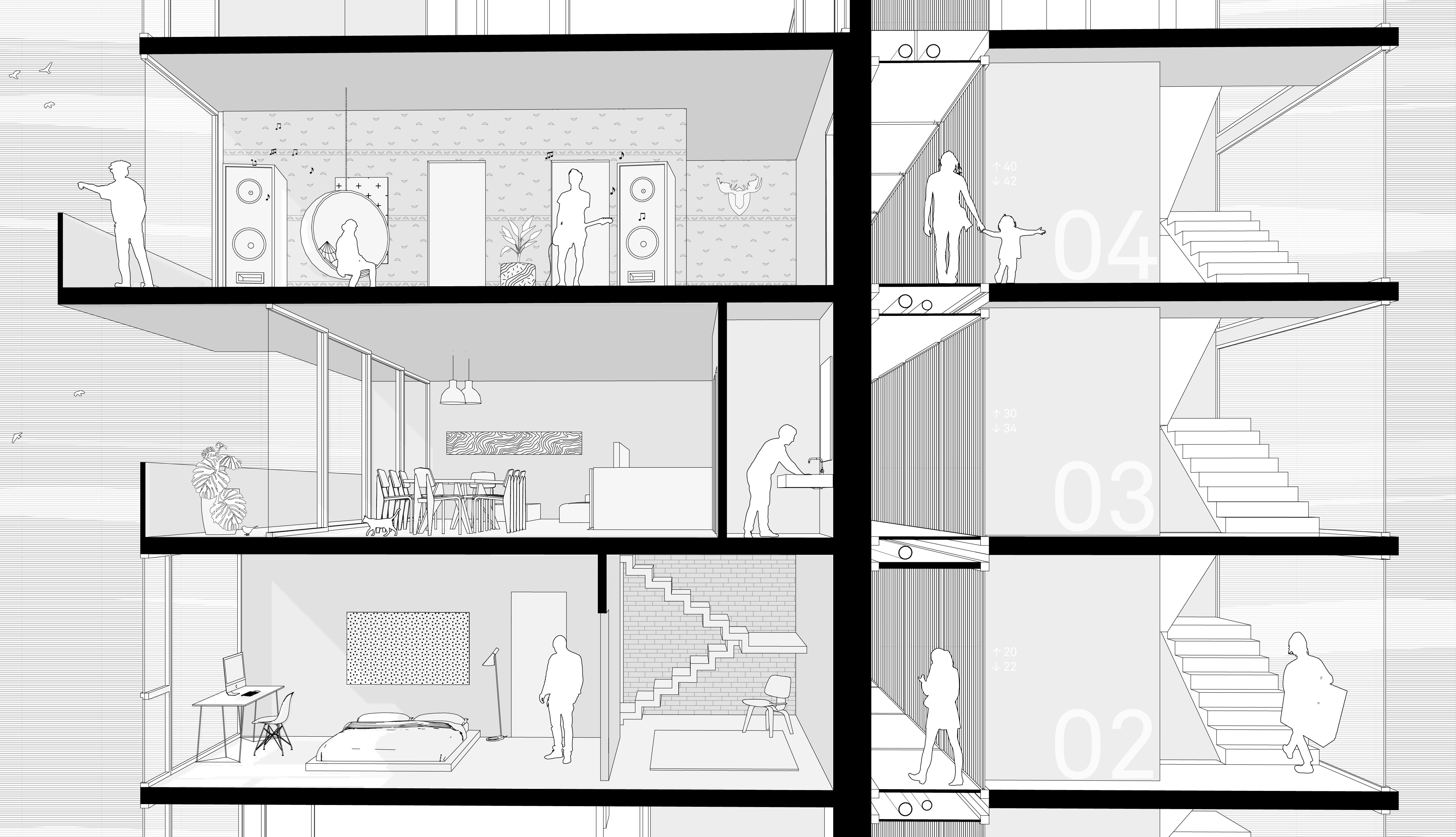 4961x2851 Building Section