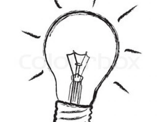 640x480 Drawn Bulb Drawing