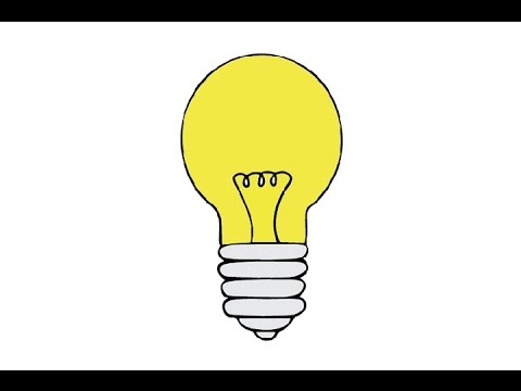 480x360 How To Draw A Light Bulb Easy Step