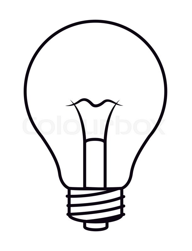 610x800 Bulb Drawing Isolated Icon Design, Stock Vector Colourbox