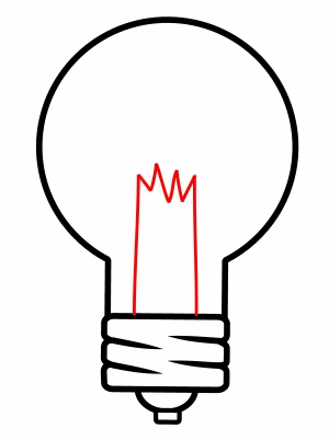 300x400 Drawing A Cartoon Light Bulb