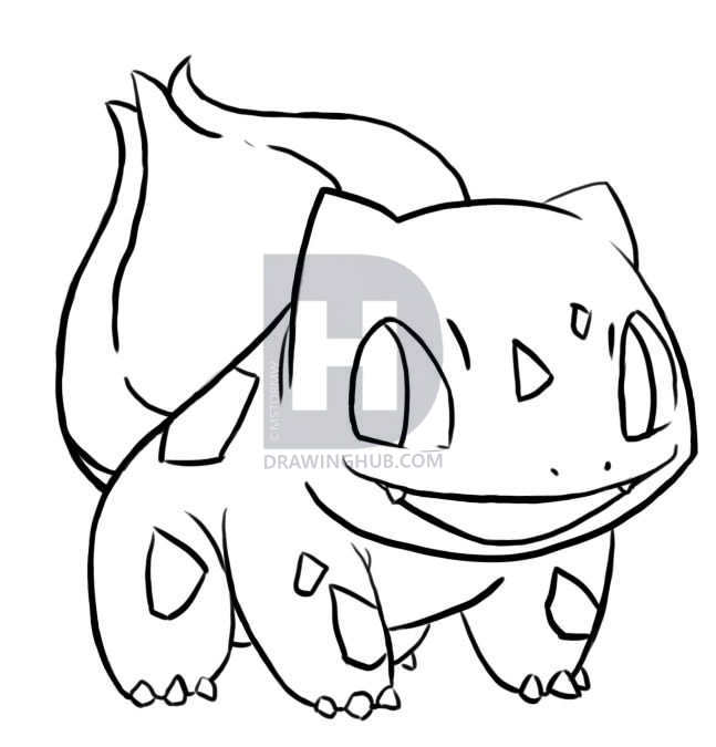 647x675 How To Draw Bulbasaur From Pokemon, Step
