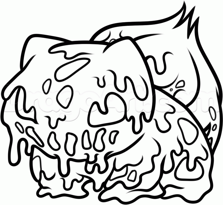 712x653 How To Draw Mutant Bulbasaur, Step