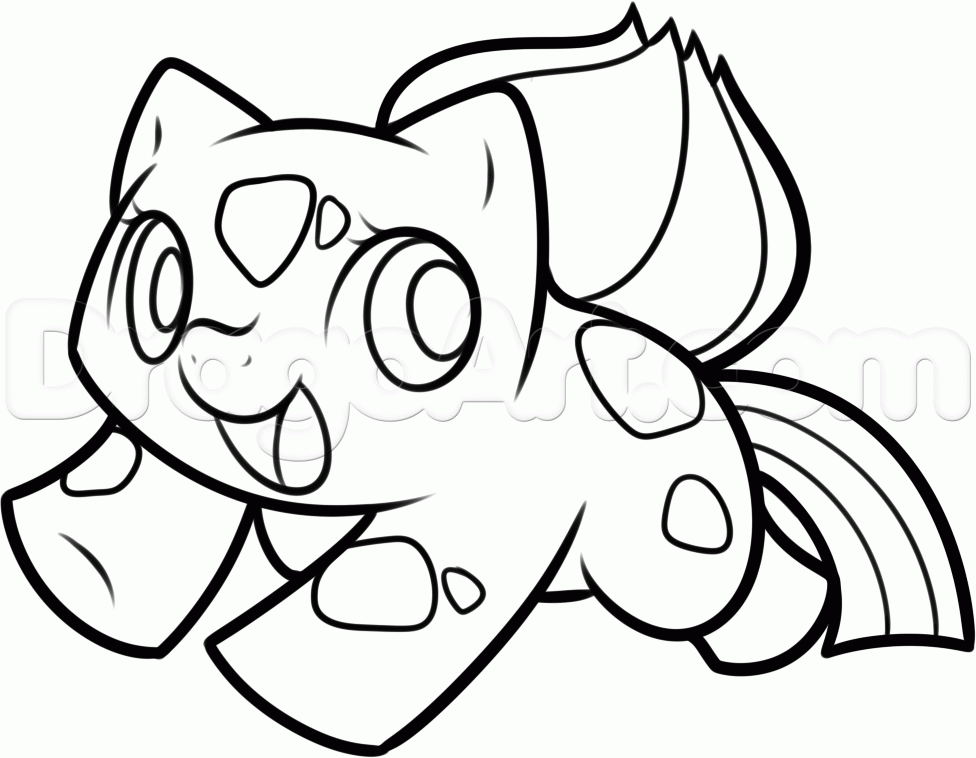 976x758 How To Draw A Bulbasaur Pony, Step