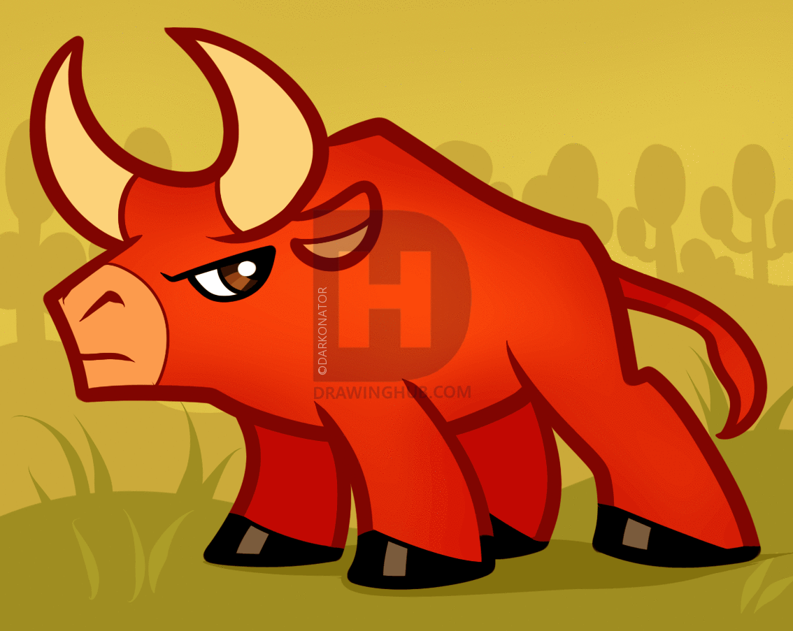 1134x903 How To Draw A Bull For Kids, Step