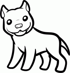 292x302 How To Draw How To Draw A Pit Bull For Kids