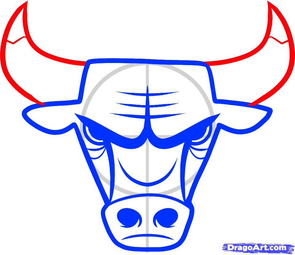962x830 how to draw the chicago bulls, chicago bulls, step