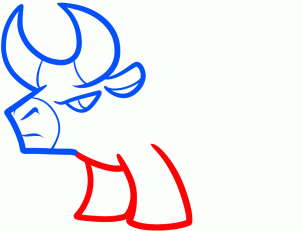 302x231 How To Draw How To Draw A Bull For Kids