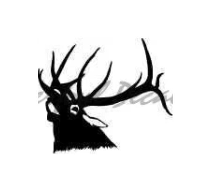 840x765 bull elk bugle decal elk sticker etsy