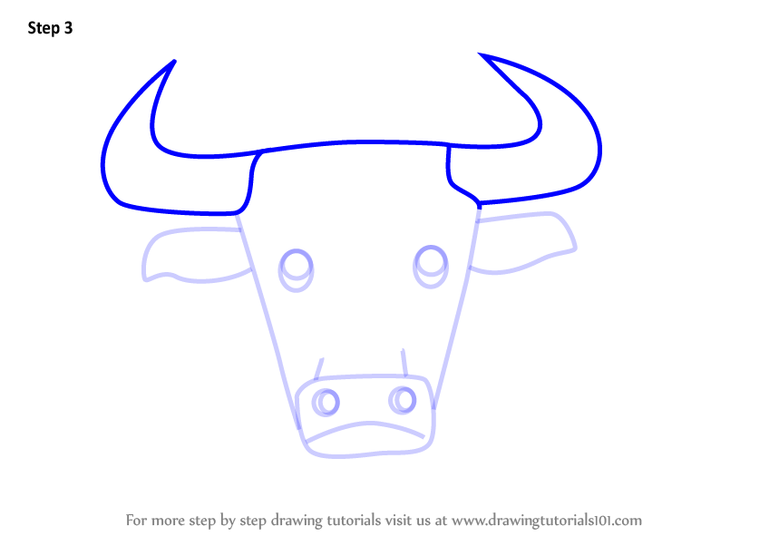 848x602 Learn How To Draw A Bull Face For Kids
