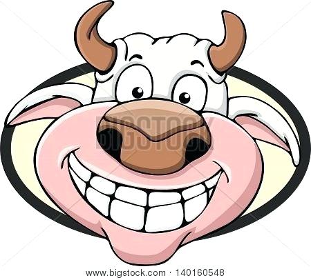 450x406 Cow Face Drawing