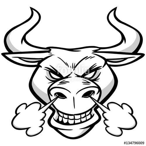 500x500 Bull Head Illustration Stock Image And Royalty Free Vector
