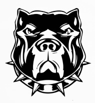 190x206 Pit Bull Head With Collar Black Pit Bulls Iphone Case