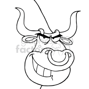 300x300 Angry Bull Head Looking Clipart Royalty Free Clipart