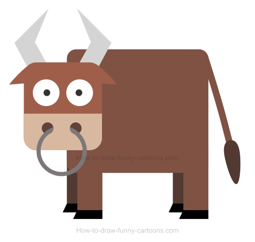 520x493 How To Draw A Bull Icon