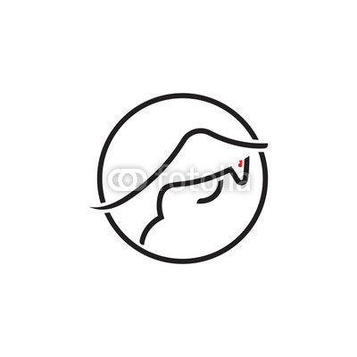 400x400 Angry Bull Lines Art Simple Circle Logo Vector Buy Photos Ap