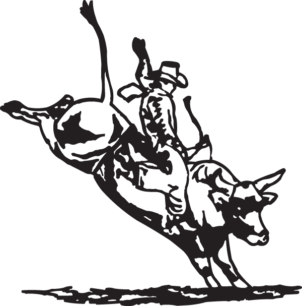 600x607 Collection Of Free Bull Drawing Rider Download On Ui Ex