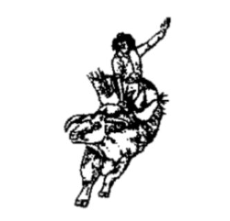 333x320 Label Bull Rider