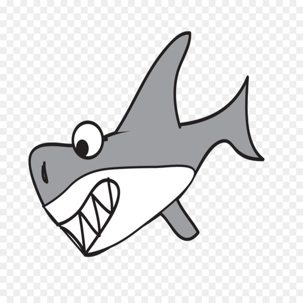600x600 Free Download Great White Shark Cartoon Clip Art