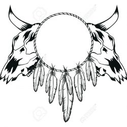 250x250 Skull Drawing Side View Vector Bull Pics Head With Roses Elk