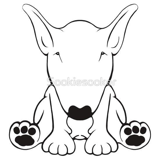 550x550 English Bull Terrier Forward Sit Sticker English