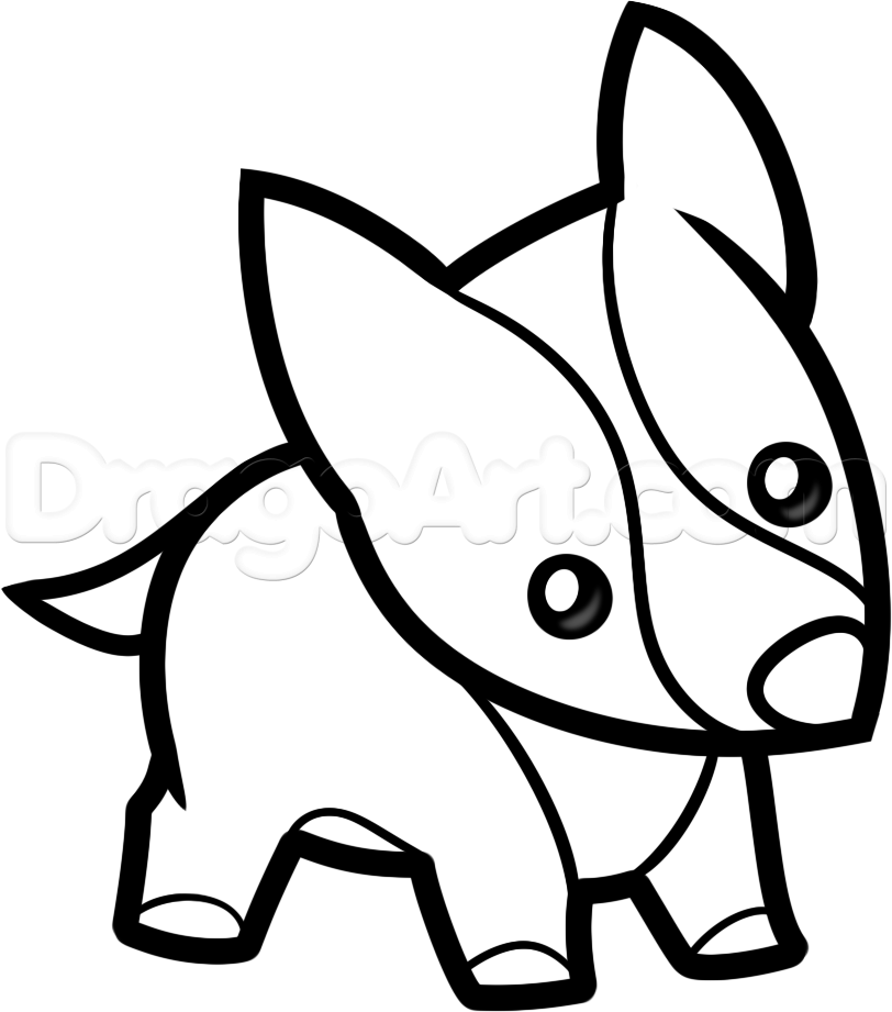 812x921 Step How To Draw A Bull Terrier Puppy