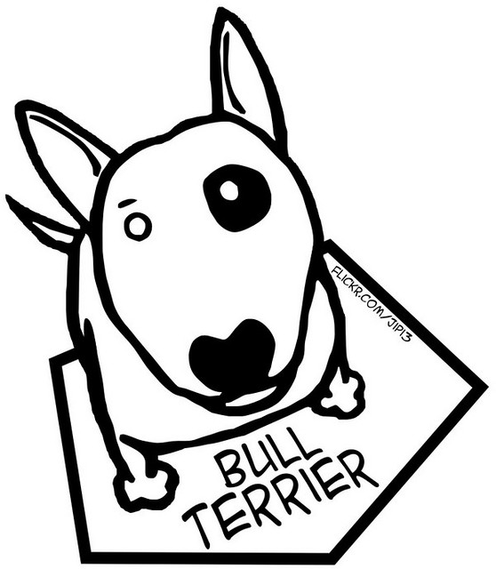 558x640 Bull Terrier Imagen En Vectores