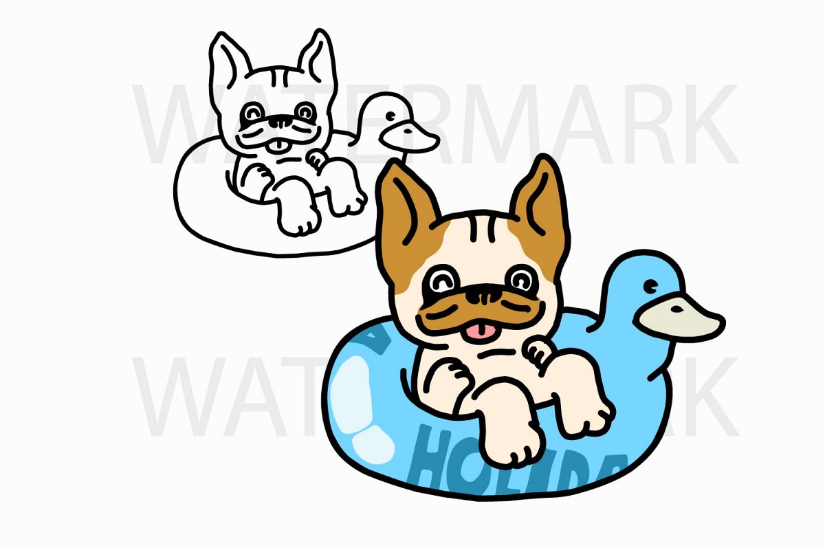 1200x800 French Bulldog Swimming
