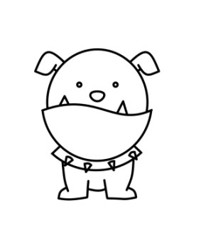 290x320 Cute Easy Bulldog Drawings