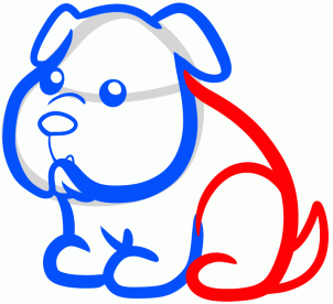 302x276 How To Draw How To Draw A Bulldog For Kids