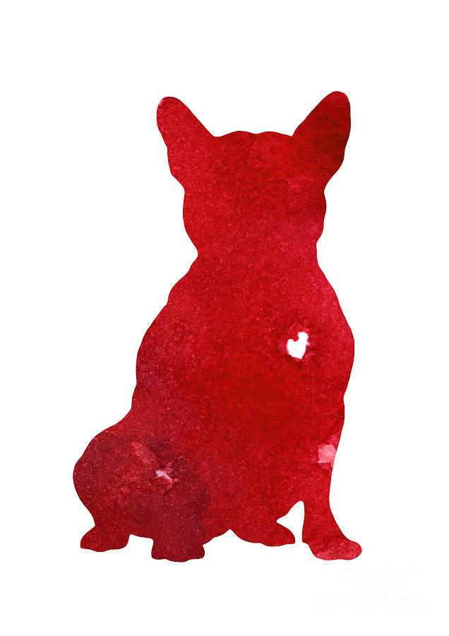 636x900 Red French Bulldog Drawing Home Decor Painting