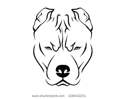 450x380 Bulldog Face Drawing Dog Face Coloring