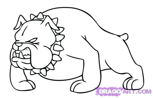 520x333 How To Draw A Bulldog Step