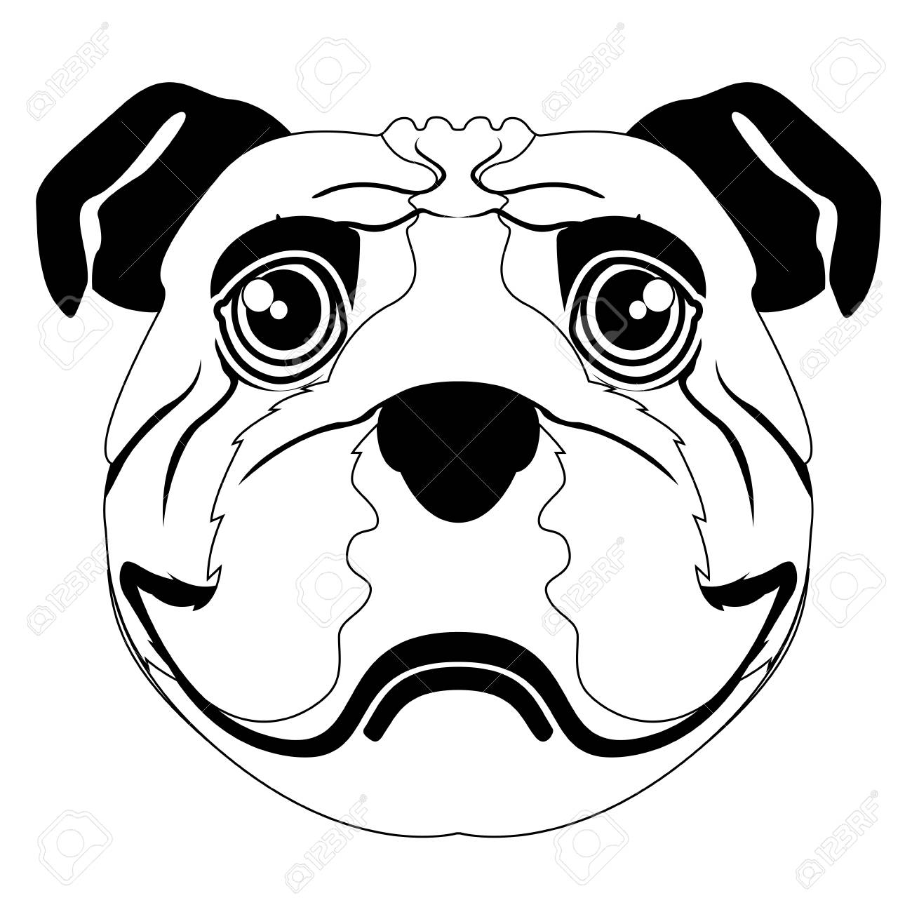 1300x1300 Huge Collection Of 'bulldog Face Silhouette' Download More Than