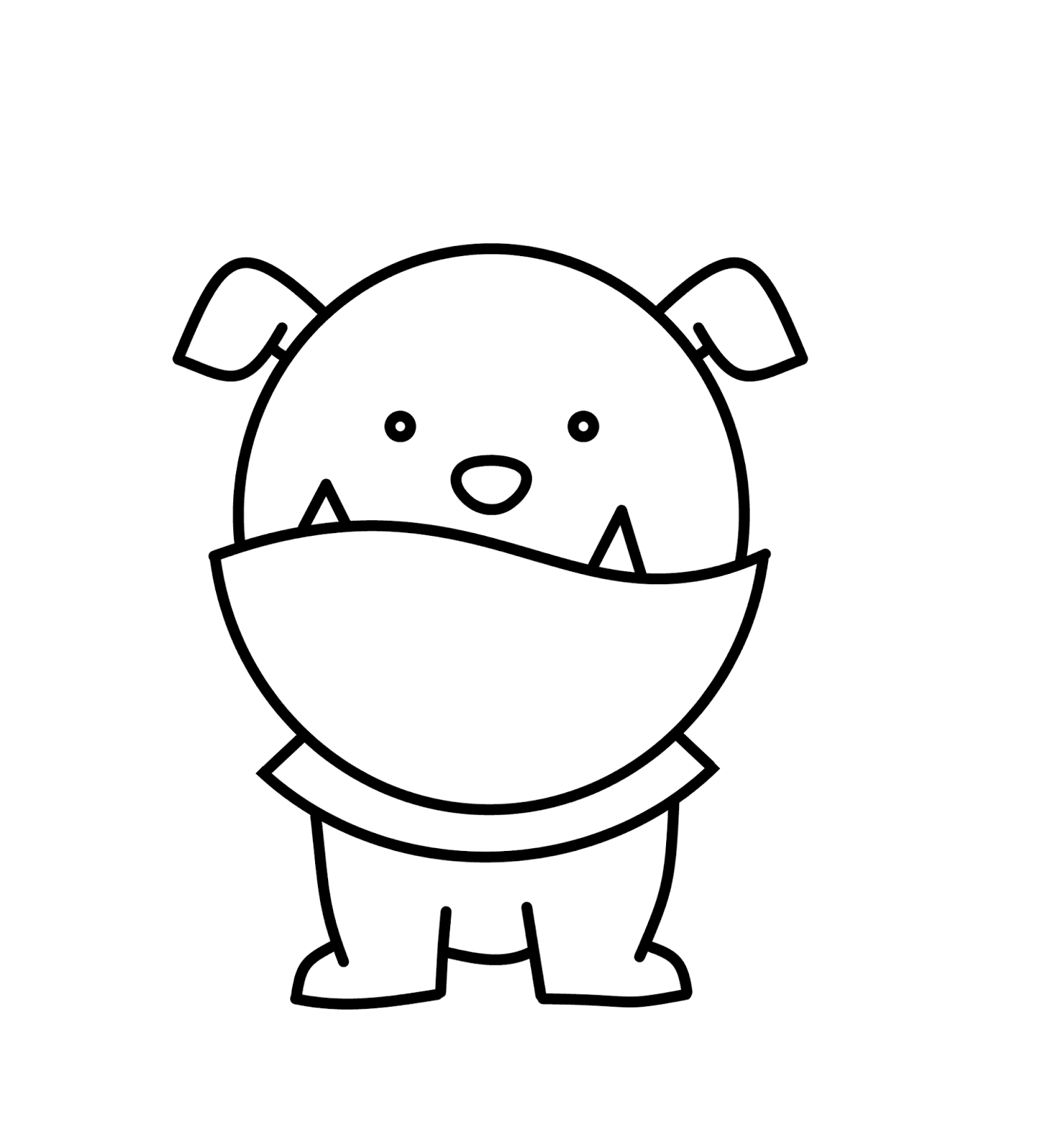 1449x1600 Huge Collection Of 'cartoon Bulldog Drawing' Download More Than