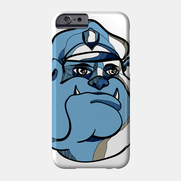 630x630 Bulldog Policeman Head Drawing