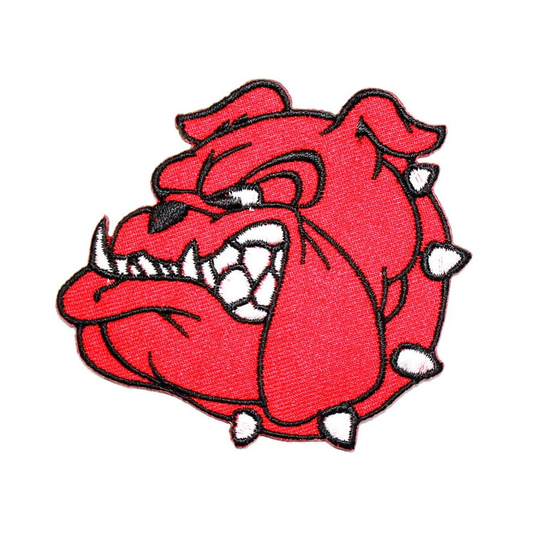 794x794 Red Dog Patch Angry Bulldog Head Pet Animal Biker Rocker Punk Etsy