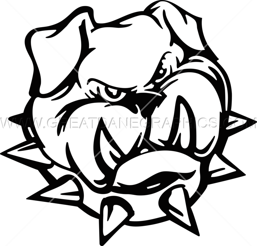 825x789 Spike Bulldog Head Production Ready Artwork For T Shirt Printing