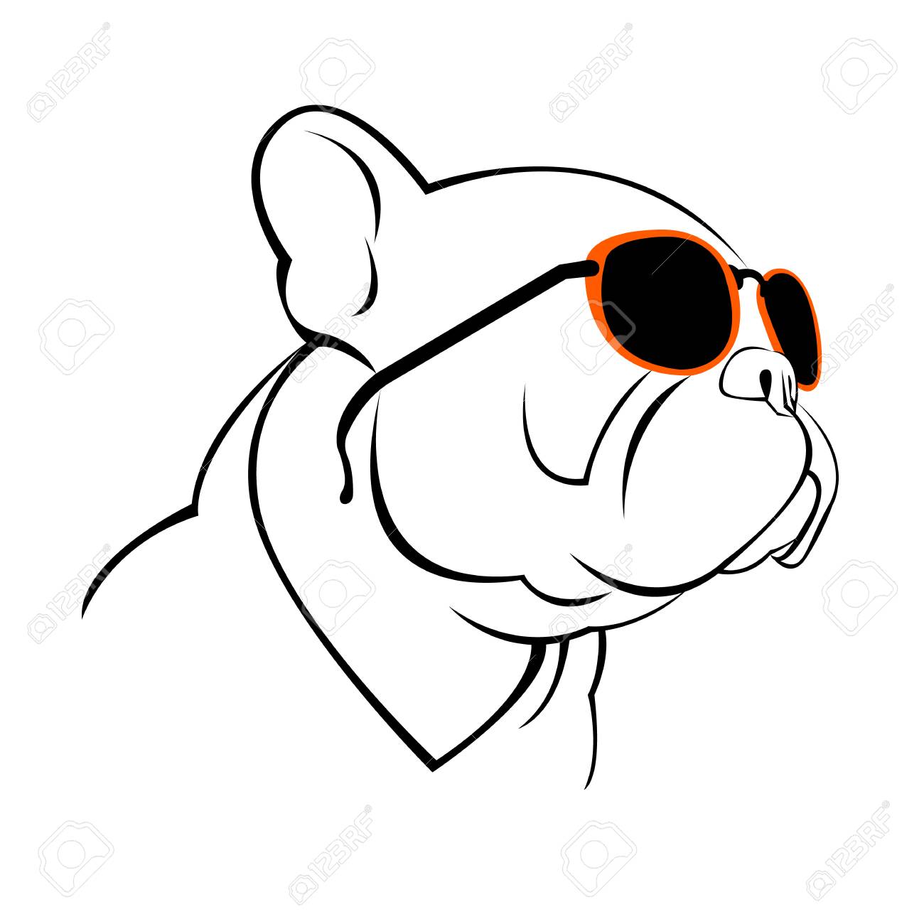 1300x1300 Huge Collection Of 'bulldog Drawing Cute' Download More Than