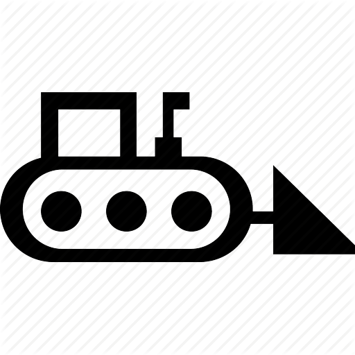 512x512 Bulldozer Drawing Icon