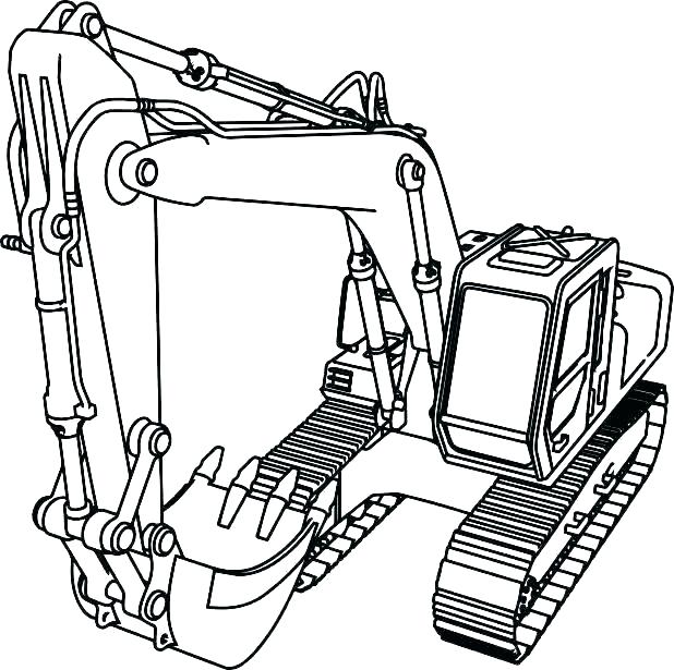 618x615 Construction Truck Coloring Pages Crane Coloring Pages