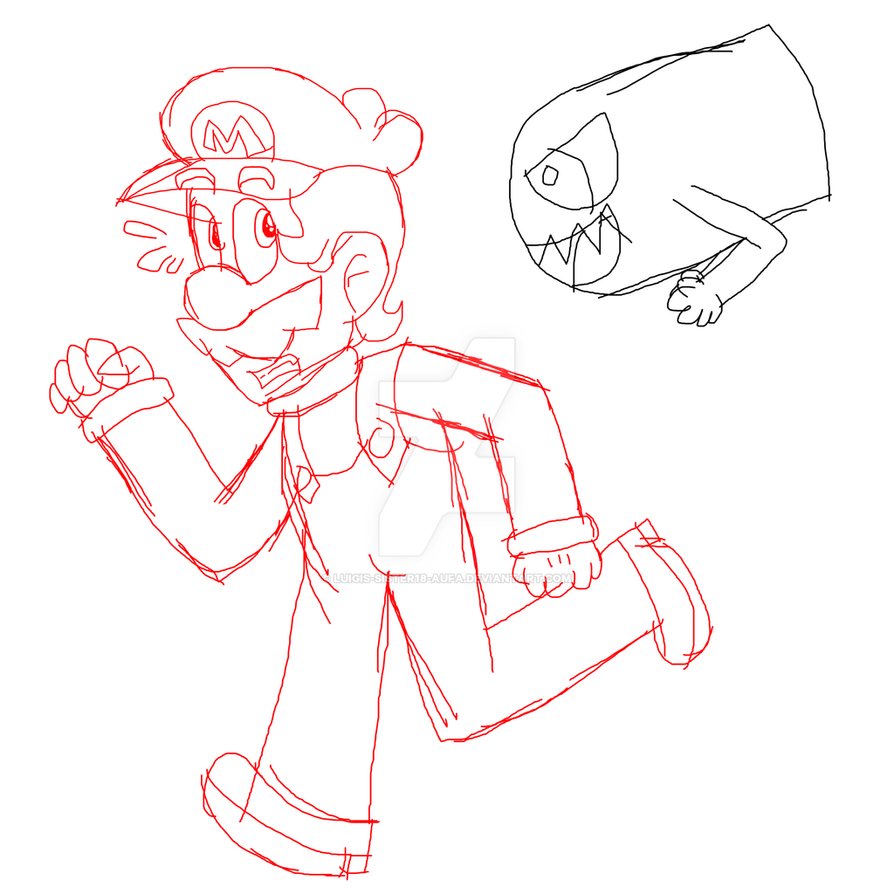 894x894 Sketch Mario Got Chased