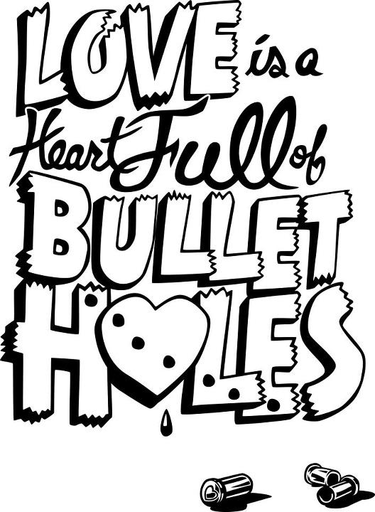 528x720 Bullet Drawing Heart For Free Download