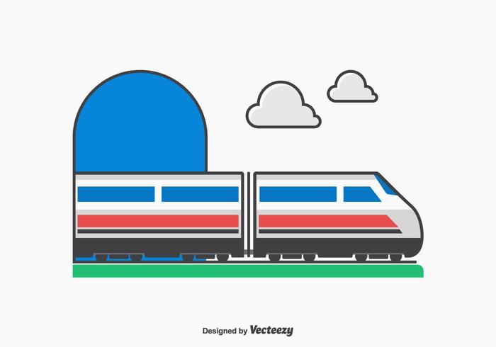700x490 Free Vector High Speed Train Vector Illustration