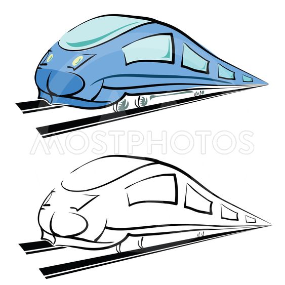 563x563 Modern Train Silhouette