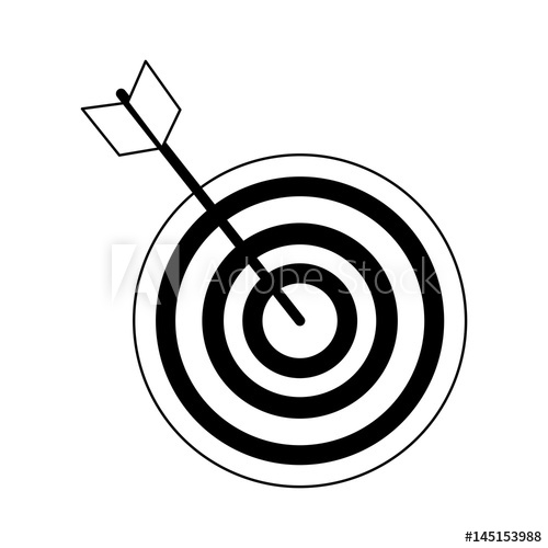 500x500 Bullseye Or Target Icon Image Vector Illustration Design