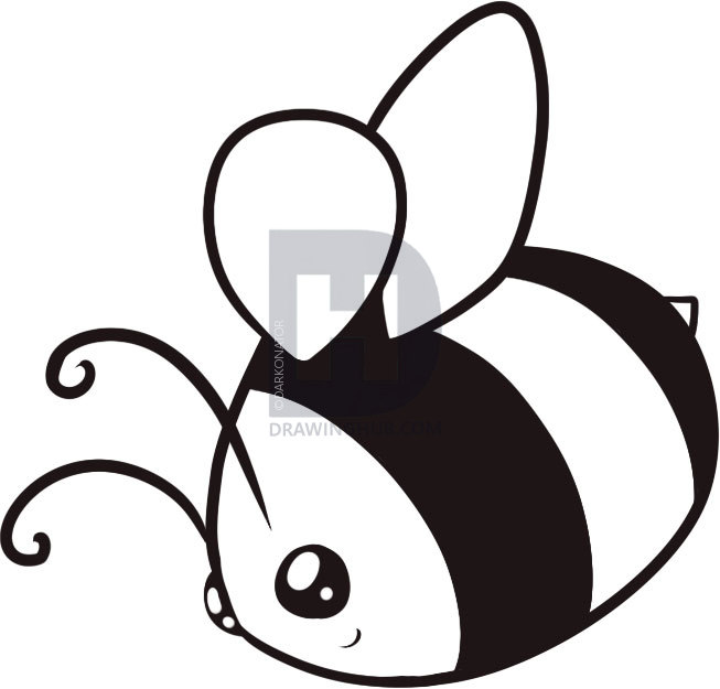 653x625 How To Draw A Bumblebee, Step