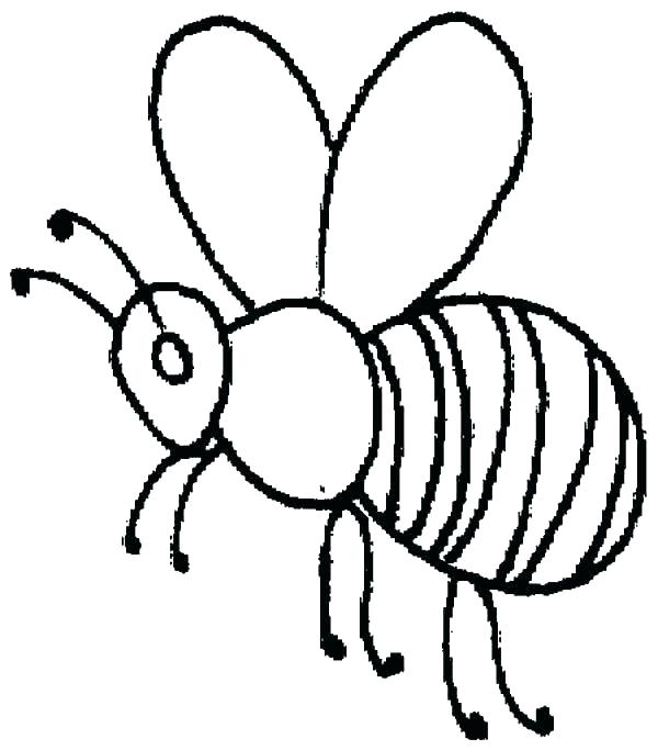 600x683 Bumble Bee Outline Beehive Free Download Bumblebee Outline