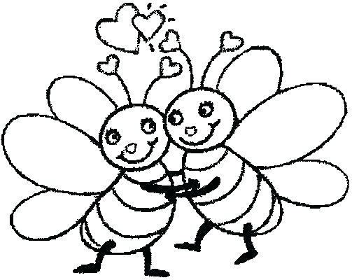 503x400 Coloring Pages Draw A Bee