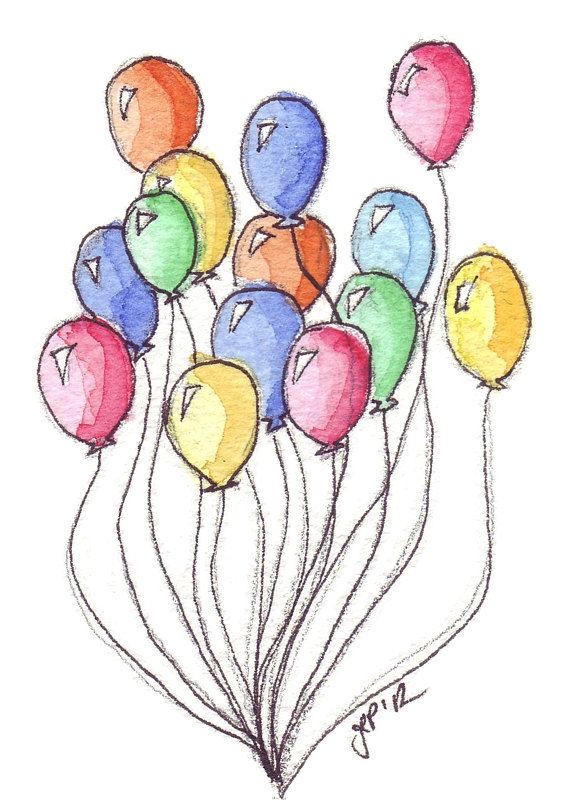 Bunch Of Balloons Drawing Free download on ClipArtMag